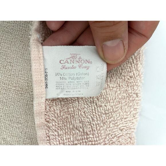 VTG Lot 4 Retro Floral Pink Hand Towels Canon 60s 70s Fringe Reversible - Picture 6 of 14